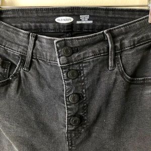 black skinny high rise rockstar jeans